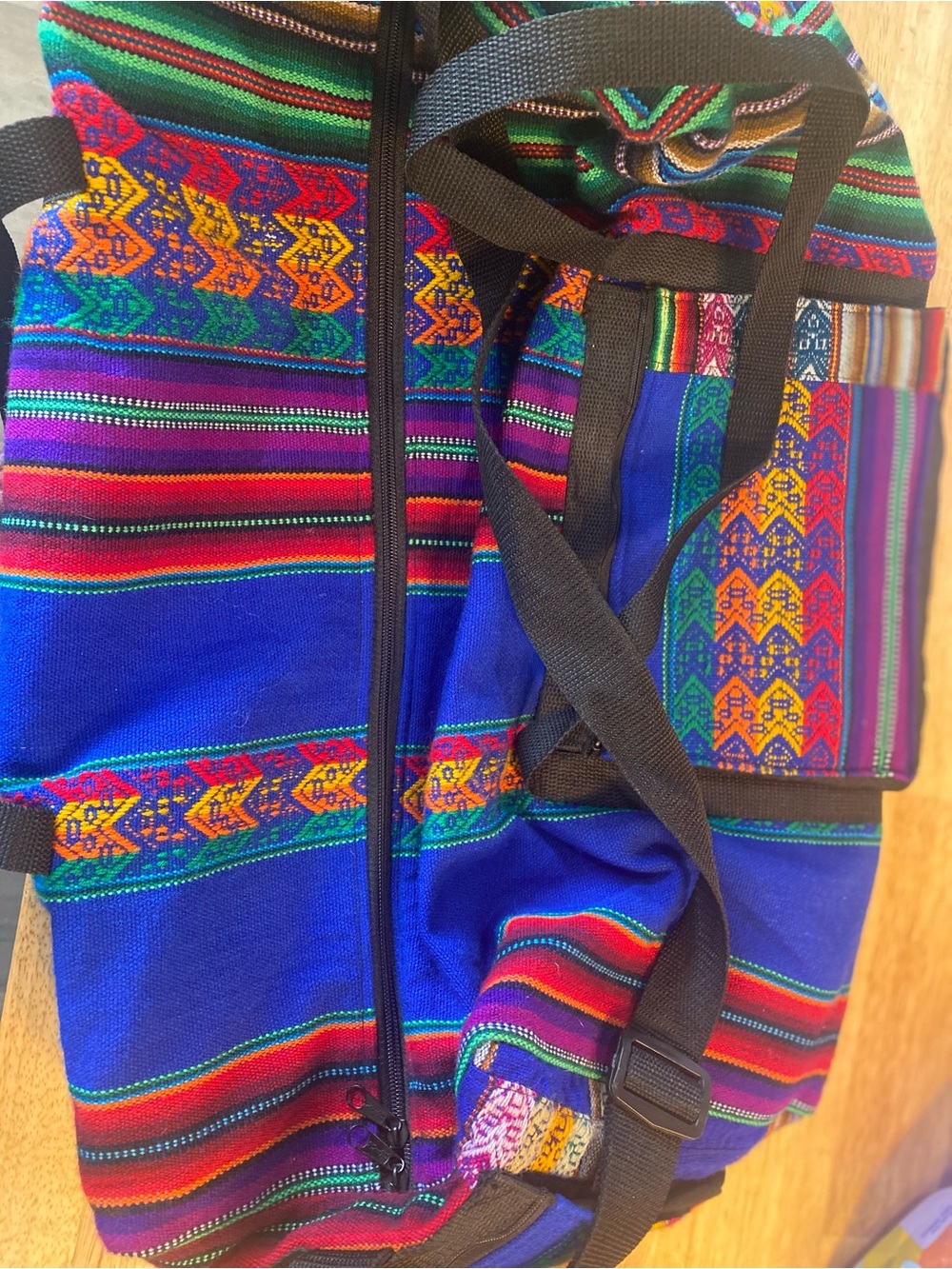 Peruvian Handwoven Multicolor Travel Duffel Bag - Artisan Design - Picture 5 of 8